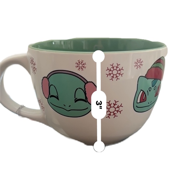 24oz Christmas Pokemon Soup Mug Pikachu Charmander Bulbasaur Squirtle Novelties - Picture 10 of 11